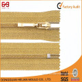 Gold tape coil characteristic zipper no 3 gold teeth nylon zipper